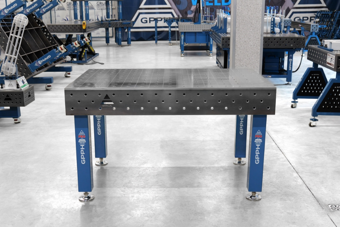 Stół Spawalniczy PRO Siatka - 100x100mm, System - Φ16, Rozmiar - 1500x1000mm