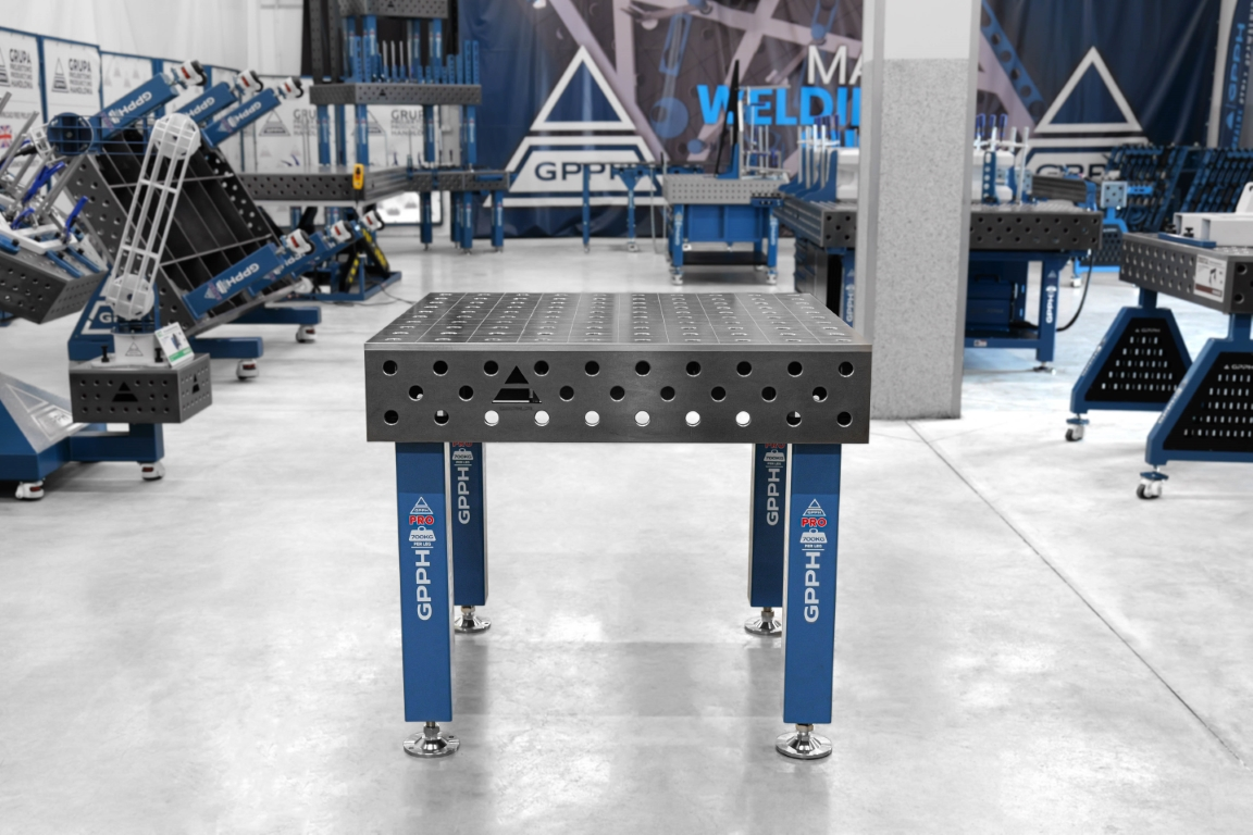 Stół Spawalniczy PRO Rozmiar - 1000x1000mm, Siatka - 100x100mm, System - Φ28