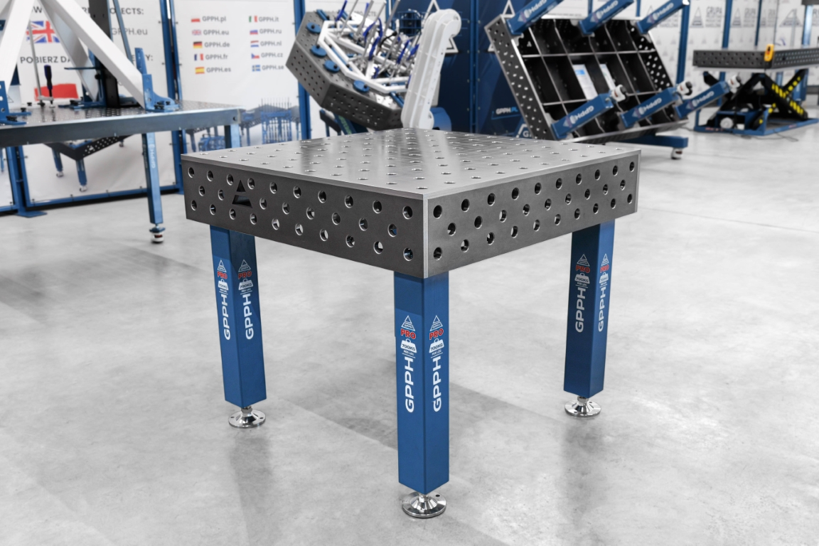 Stół Spawalniczy PRO Rozmiar - 1000x1000mm, Siatka - 100x100mm, System - Φ28