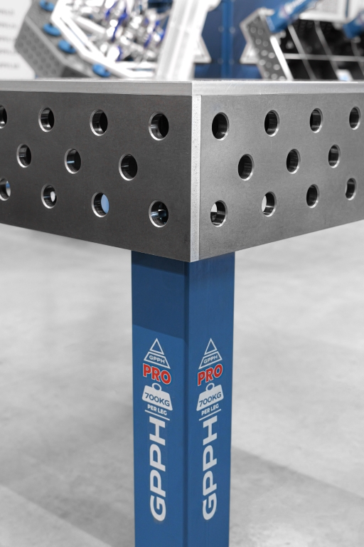 Stół Spawalniczy PRO Rozmiar - 1000x1000mm, Siatka - 100x100mm, System - Φ28