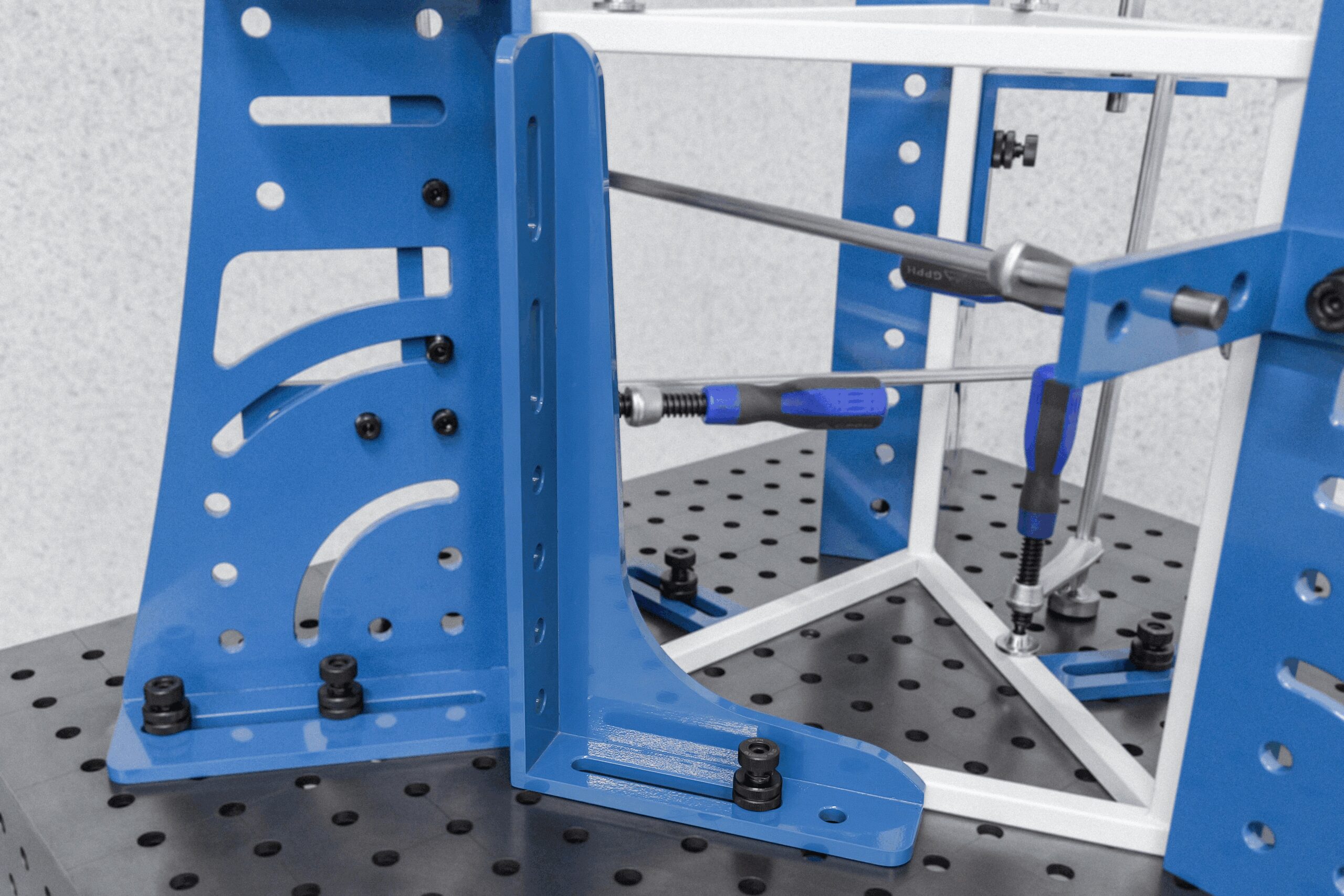 Kątownik 450x250mm, System - fi16, Seria - PLUS