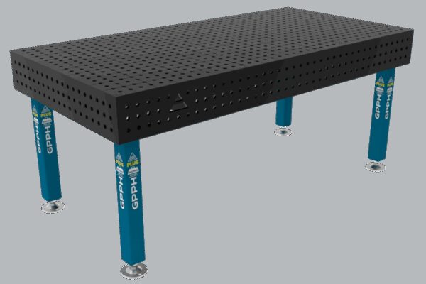 Stół Spawalniczy PLUS Siatka - 50x50mm, System - Φ16, Rozmiar - 2000x1000mm, Nogi - Na stopach