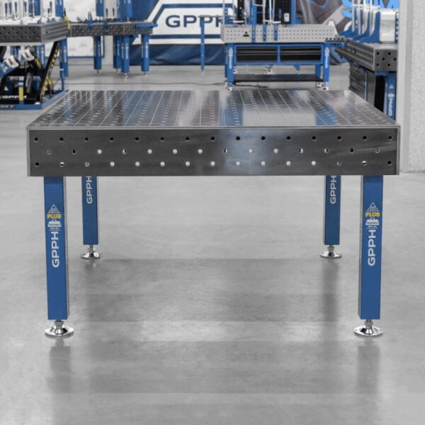 Stół Spawalniczy PLUS 1500x1480 mm – System otworów φ16, siatka 100x100 mm