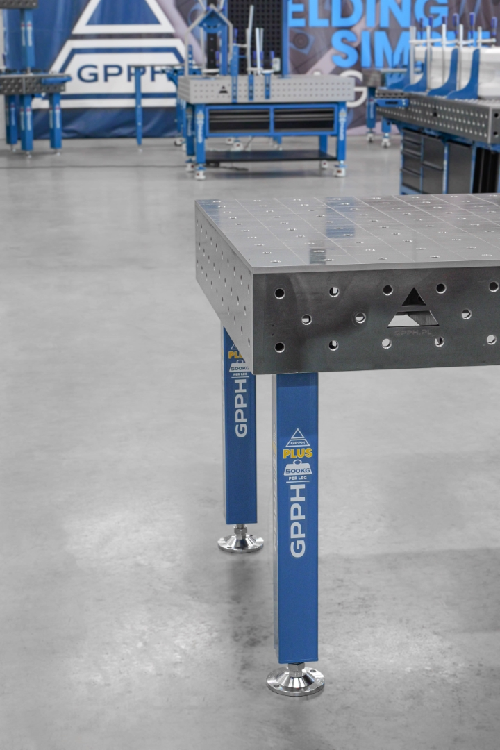 [OUTLET] Stół Spawalniczy PLUS 1500x1000 mm – system φ16, siatka 100x100 mm