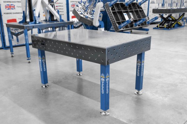 [OUTLET] Stół Spawalniczy PLUS 1500x1000 mm – system φ16, siatka 100x100 mm