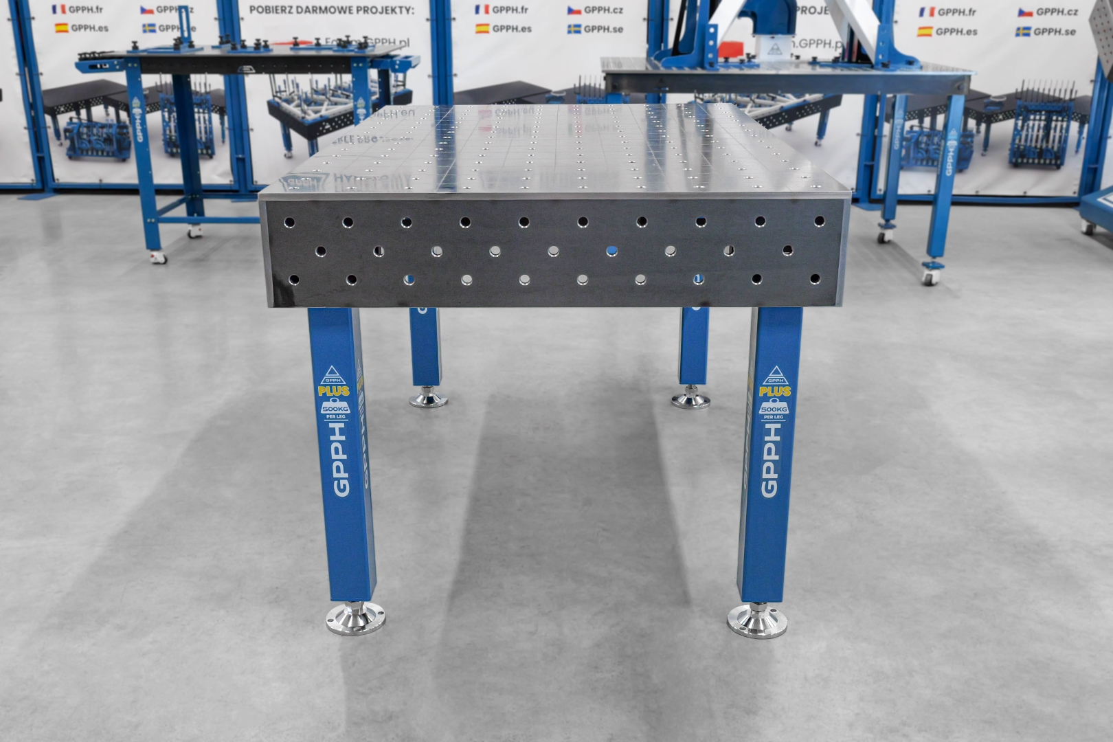 [OUTLET] Stół Spawalniczy PLUS 1500x1000 mm – system φ16, siatka 100x100 mm