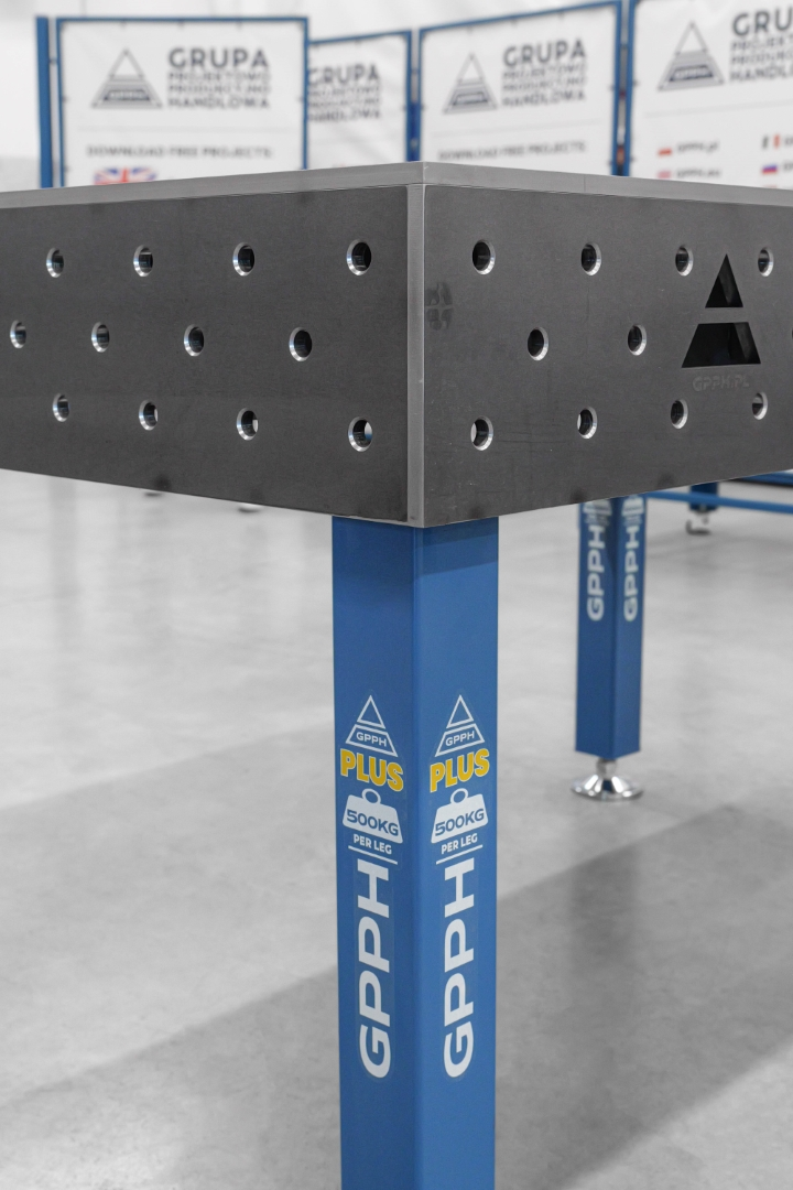 [OUTLET] Stół Spawalniczy PLUS 1500x1000 mm – system φ16, siatka 100x100 mm
