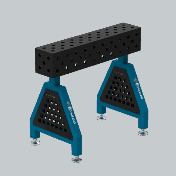 Podpora spawalnicza TRESTLE PLUS 1000x200x200 mm - system fi 28 - Siatka DIAGONALNA - Na stopach