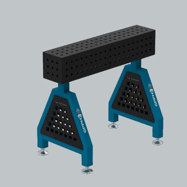 Podpora spawalnicza TRESTLE PLUS 1000x200x200 mm - system fi 16 - Siatka 50x50 mm - Na stopach