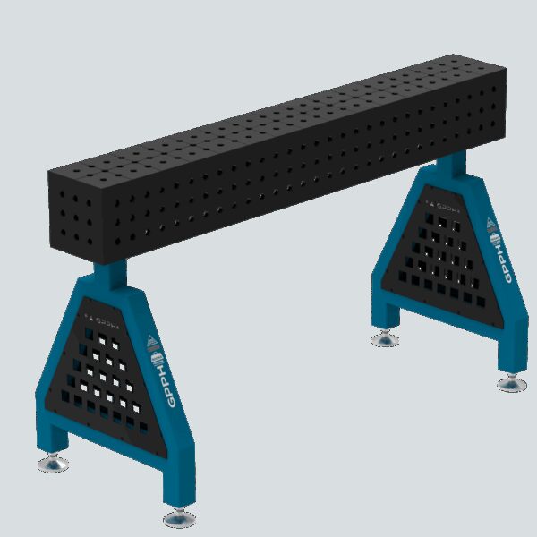 Podpora spawalnicza TRESTLE PLUS 1500x200x200 mm - system fi 16 - Siatka 50x50 mm - Na stopach