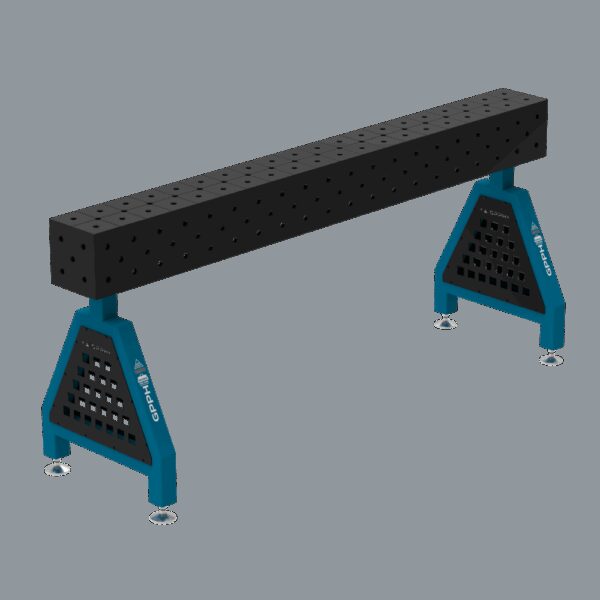 Podpora spawalnicza TRESTLE PLUS 2000x200x200 mm - system fi 16 - Siatka DIAGONALNA - Na stopach