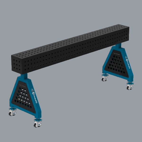 Podpora spawalnicza TRESTLE PLUS 2000x200x200 mm - system fi 16 - Siatka 50x50 mm - Na kołach