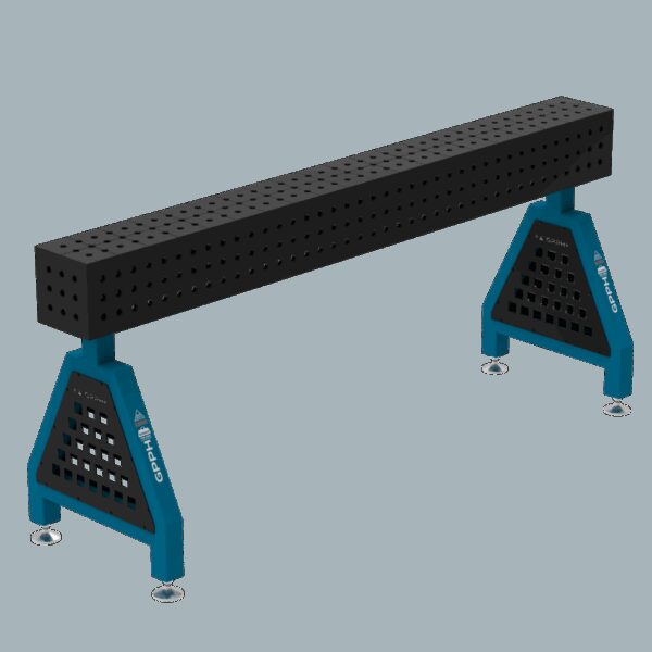 Podpora spawalnicza TRESTLE PLUS 2000x200x200 mm - system fi 16 - Siatka 50x50 mm - Na stopach
