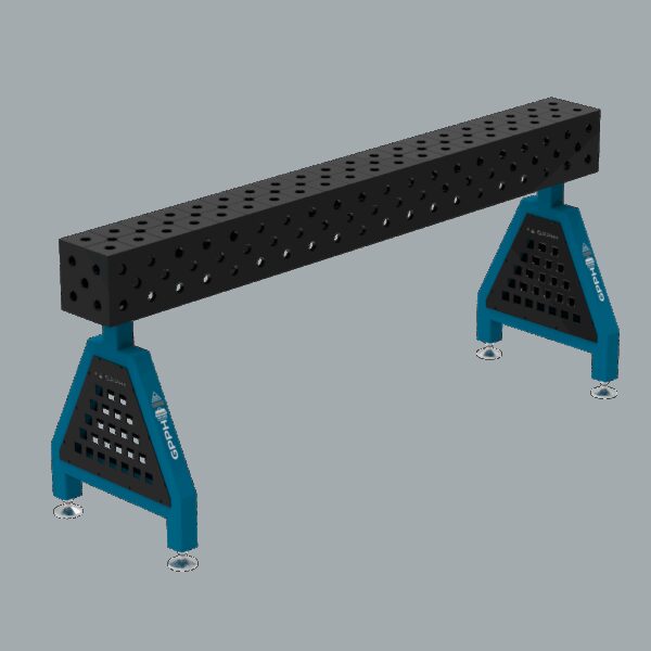 Podpora spawalnicza TRESTLE PLUS 2000x200x200 mm - system fi 28 - Siatka DIAGONALNA - Na stopach