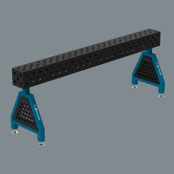Podpora spawalnicza TRESTLE PLUS 2400x200x200 mm - system fi 28 - Siatka DIAGONALNA - Na stopach