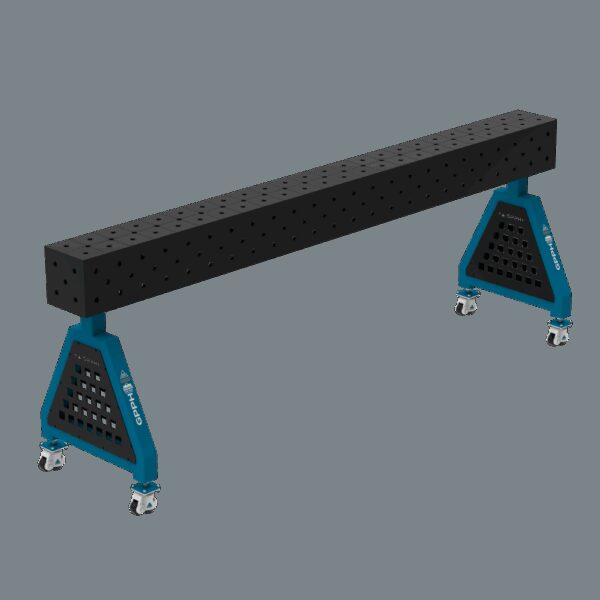 Podpora spawalnicza TRESTLE PLUS 2400x200x200 mm - system fi 16 - Siatka DIAGONALNA - Na kołach