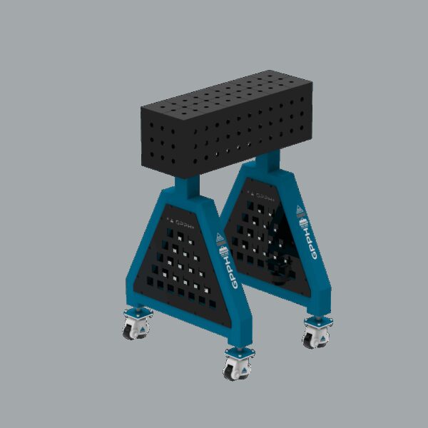 Podpora spawalnicza TRESTLE ECO 600x200x200 mm - system fi 16 - Siatka 50x50 mm - Na kołach