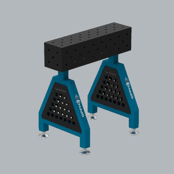 Podpora spawalnicza TRESTLE ECO 800x200x200 mm - system fi 16 - Siatka DIAGONALNA - Na stopach