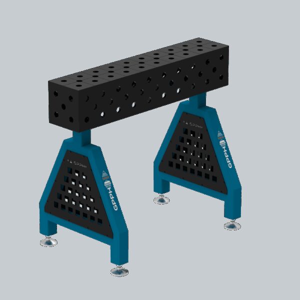 Podpora spawalnicza TRESTLE ECO 1000x200x200 mm - system fi 28 - Siatka DIAGONALNA - Na stopach