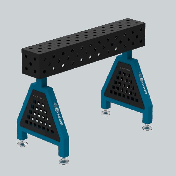 Podpora spawalnicza TRESTLE ECO 1200x200x200 mm - system fi 28 - Siatka DIAGONALNA - Na stopach