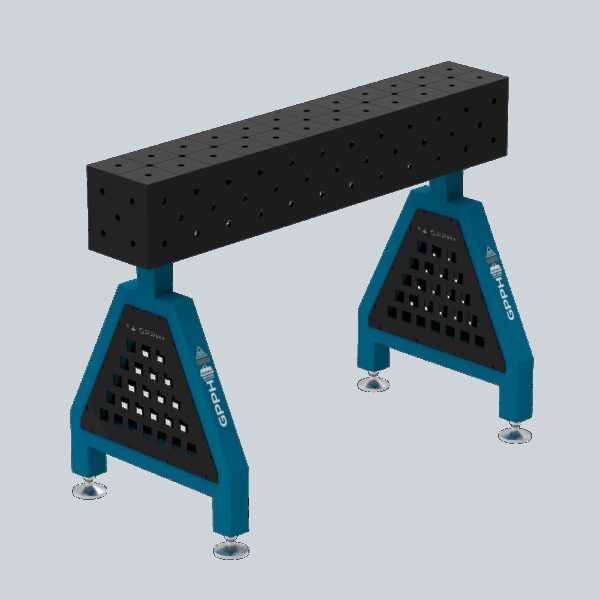 Podpora spawalnicza TRESTLE ECO 1200x200x200 mm - system fi 16 - Siatka DIAGONALNA - Na stopach