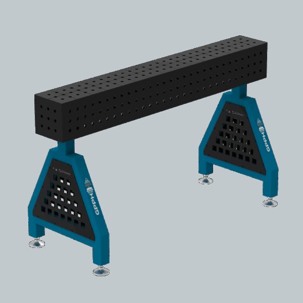 Podpora spawalnicza TRESTLE ECO 1500x200x200 mm - system fi 16 - Siatka 50x50 mm - Na stopach