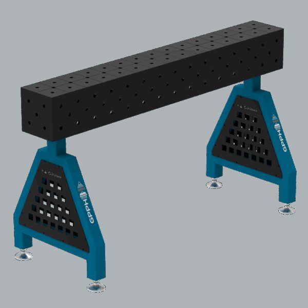 Podpora spawalnicza TRESTLE ECO 1500x200x200 mm - system fi 16 - Siatka DIAGONALNA - Na stopach