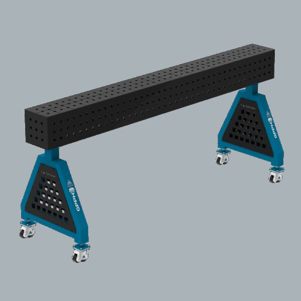 Podpora spawalnicza TRESTLE ECO 2000x200x200 mm - system fi 16 - Siatka 50x50 mm - Na kołach