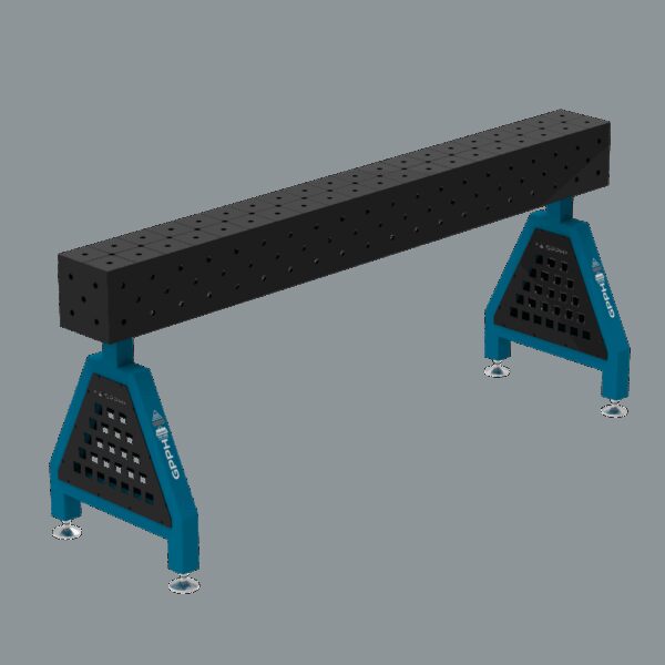 Podpora spawalnicza TRESTLE ECO 2000x200x200 mm - system fi 16 - Siatka DIAGONALNA - Na stopach