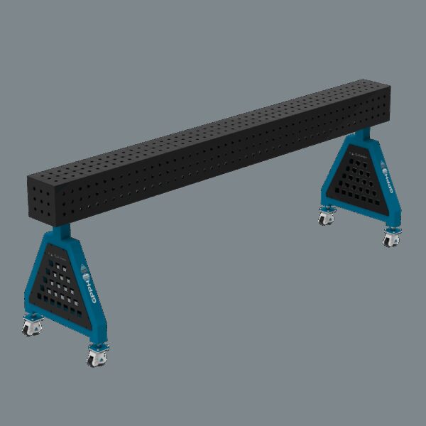 Podpora spawalnicza TRESTLE ECO 2400x200x200 mm - system fi 16 - Siatka 50x50 mm - Na kołach