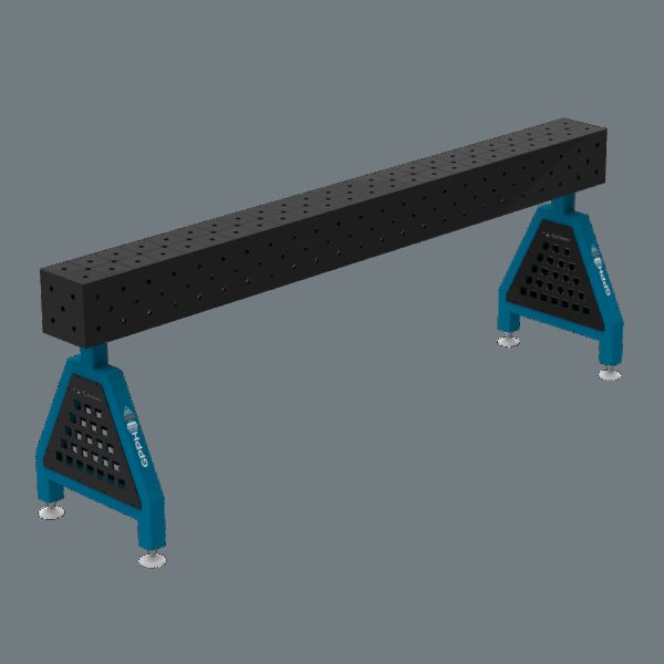 Podpora spawalnicza TRESTLE ECO 2400x200x200 mm - system fi 16 - Siatka DIAGONALNA - Na stopach