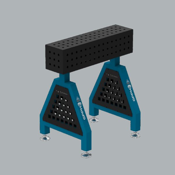 Podpora spawalnicza TRESTLE PRO 800x200x200 mm - system fi 16 - Siatka 50x50 mm - Na stopach