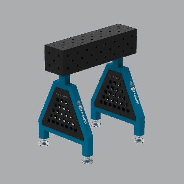 Podpora spawalnicza TRESTLE PRO 800x200x200 mm - system fi 16 - Siatka DIAGONALNA - Na stopach
