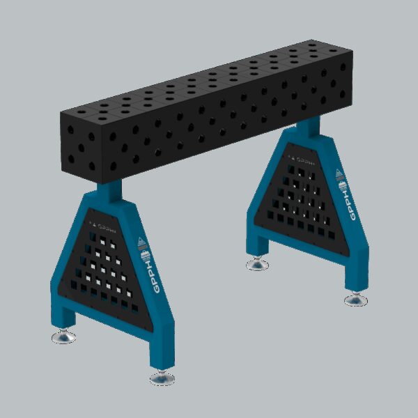 Podpora spawalnicza TRESTLE EXPERT 1200x200x200 mm - system fi 28 - Siatka DIAGONALNA - Na stopach