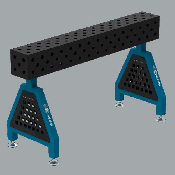 Podpora spawalnicza TRESTLE EXPERT 1500x200x200 mm - system fi 28 - Siatka DIAGONALNA - Na stopach