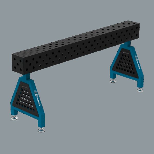Podpora spawalnicza TRESTLE EXPERT 2000x200x200 mm - system fi 28 - Siatka DIAGONALNA - Na stopach