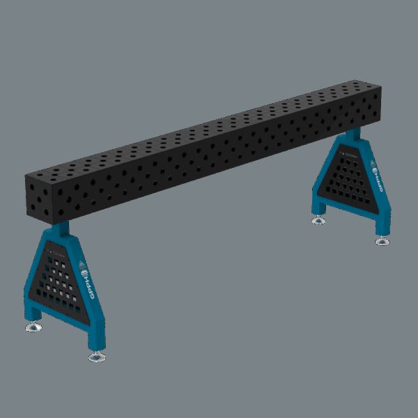 Podpora spawalnicza TRESTLE EXPERT 2400x200x200 mm - system fi 28 - Siatka DIAGONALNA - Na stopach