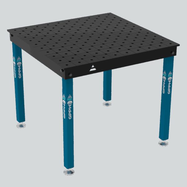 Stół Spawalniczy BASIC Rozmiar - 1000x1000mm, System - Φ16, Nogi - Na stopach, Siatka - DIAGONALNA