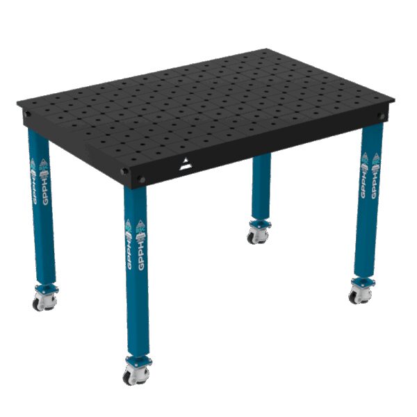 Stół Spawalniczy BASIC Rozmiar - 1200x800mm, System - Φ16, Nogi - Na kołach, Siatka - DIAGONALNA
