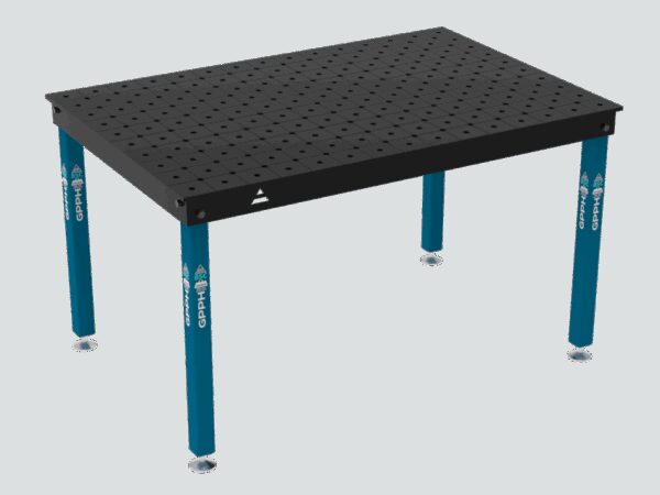 Stół Spawalniczy BASIC Rozmiar - 1500x1000mm, System - Φ16, Nogi - Na stopach, Siatka - DIAGONALNA