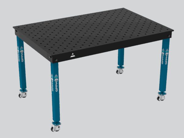 Stół Spawalniczy BASIC Rozmiar - 1500x1000mm, System - Φ16, Nogi - Na kołach, Siatka - DIAGONALNA