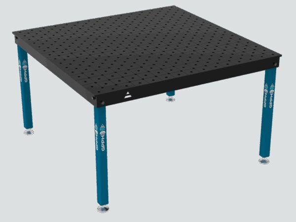 Stół Spawalniczy BASIC Rozmiar - 1500x1480mm, System - Φ16, Nogi - Na stopach, Siatka - DIAGONALNA