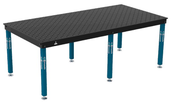 Stół Spawalniczy BASIC Rozmiar - 2400x1200mm, System - Φ16, Nogi - Na stopach, Siatka - DIAGONALNA