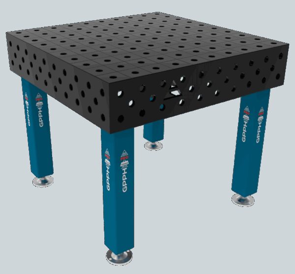 Stół Spawalniczy PRO Rozmiar - 1000x1000mm, Siatka - 100x100mm, System - Φ28, Nogi - Na stopach