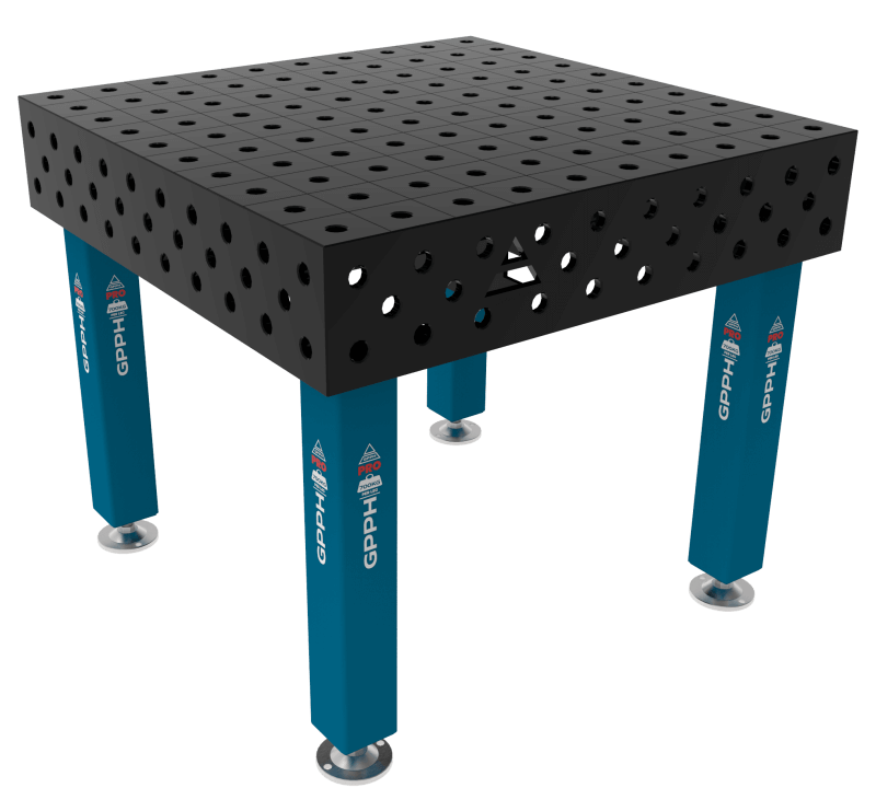 Stół Spawalniczy PRO Rozmiar - 1000x1000mm, Siatka - 100x100mm, System - Φ28, Nogi - Na stopach