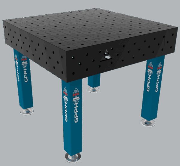 Stół Spawalniczy PRO Rozmiar - 1000x1000mm, Siatka - 100x100mm, System - Φ16, Nogi - Na stopach