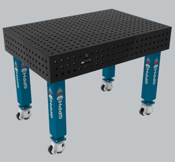 Stół Spawalniczy PRO Rozmiar - 1200x800mm, Siatka - 50x50mm, System - Φ16, Nogi - Na kołach