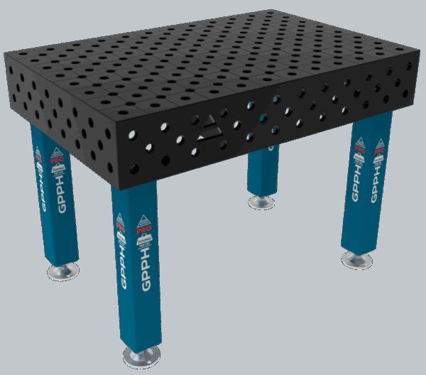 Stół Spawalniczy PRO Rozmiar - 1200x800mm, System - Φ28, Nogi - Na stopach, Siatka - DIAGONALNA