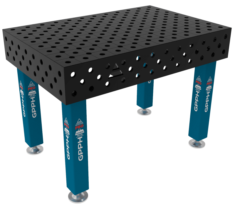 Stół Spawalniczy PRO Rozmiar - 1200x800mm, System - Φ28, Nogi - Na stopach, Siatka - DIAGONALNA