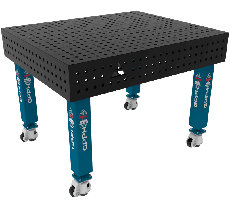 Stół Spawalniczy PRO Rozmiar - 1200x1000mm, Siatka - 50x50mm, System - Φ16, Nogi - Na kołach